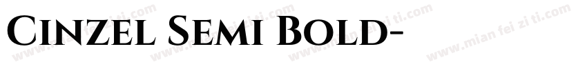 Cinzel Semi Bold字体转换